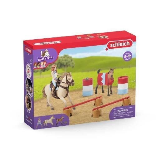 Figurine Miniature - Personnage Miniature Entrainement au ranch. Coffret schleich univers équestre. coffret figurines pour enfants de 5 ans et plus. schleich 72157 HORSE