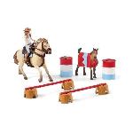 Figurine Miniature - Personnage Miniature Entrainement au ranch. Coffret schleich univers équestre. coffret figurines pour enfants de 5 ans et plus. schleich 72157 HORSE