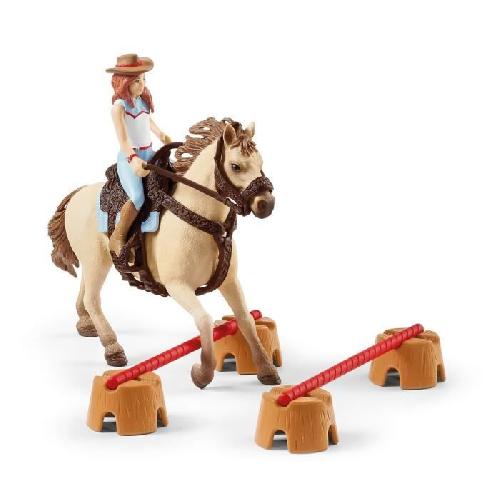 Figurine Miniature - Personnage Miniature Entrainement au ranch. Coffret schleich univers équestre. coffret figurines pour enfants de 5 ans et plus. schleich 72157 HORSE