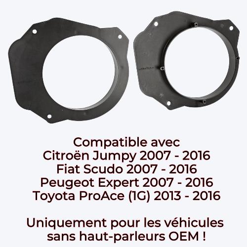Entretoises Peugeot Entretoises haut-parleur EN265 compatible avec Jumpy Expert Scudo Proace 07-16 D165 AV