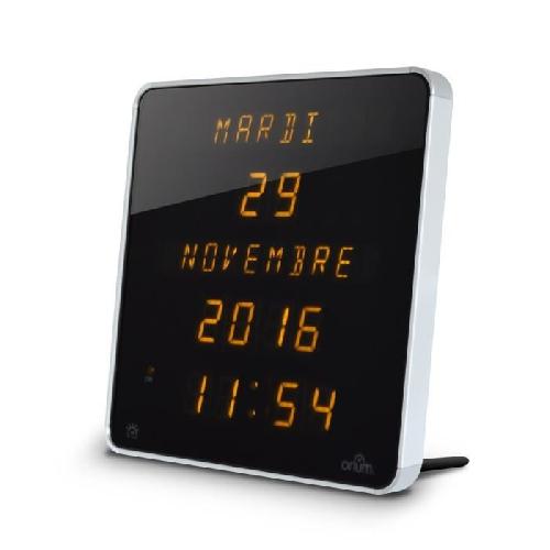 EPHEMERIS Horloge calendrier - Grands caracteres DST - Blanc - 28 cm