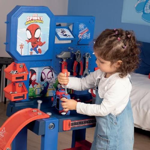 Bricolage - Etabli - Outil Etabli Bricolo Center Spidey - Smoby - Blanc - 4 - 3 ans - Mixte - Plastique - Intérieur - Multicolore - Enfant