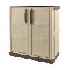 Etabli - Systeme Perfo - Armoire - Mobilier Atelier Armoire de rangement basse en résine TOOD - Taupe/écru - 1 tablette - Plastique recyclable