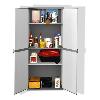 Etabli - Systeme Perfo - Armoire - Mobilier Atelier Armoire de rangement haute en résine TOOD - 3 tablettes - Gris