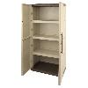 Etabli - Systeme Perfo - Armoire - Mobilier Atelier Armoire de rangement haute en résine TOOD - 3 tablettes - Taupe/écru - Charge maximale 60 kg