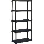 Etagere plastique TOOD - 5 tablettes - h176x90x40 - 30 kgs par tablette