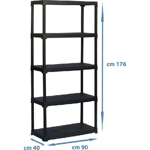 Etabli - Systeme Perfo - Armoire - Mobilier Atelier Etagere plastique TOOD - 5 tablettes - h176x90x40 - 30 kgs par tablette