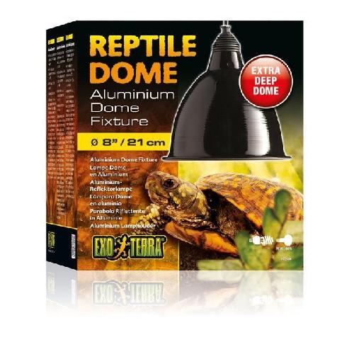 Eclairage Exoterra Dome Fixture Eclairage en aluminium pour Reptile/Amphibien Taille Large 21 cm