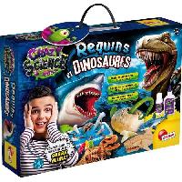 Experience Scientifique - Experience Physique-chimie Kit scientifique - LISCIANI - Crazy Science - Requins & dinosaures - Slime et oeufs a creuser - Prédateurs fascinants