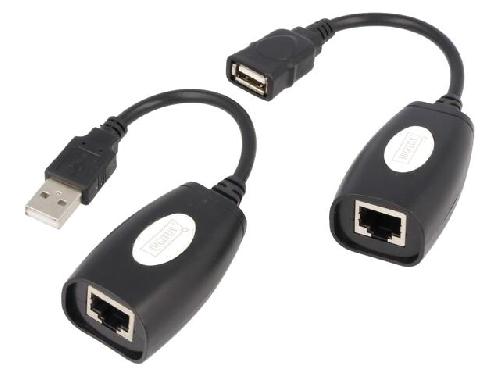 Cable - Connectique Telephone Extenseur USB RJ45 femelle USB A femelle - 60m