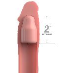 Gaines et Prolongateurs Extension de penis en silicone de 2p avec sangle chair