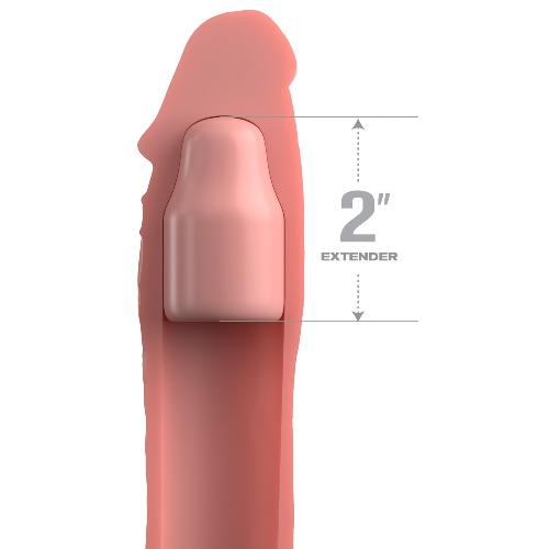 Gaines et Prolongateurs Extension de penis en silicone de 2p chair