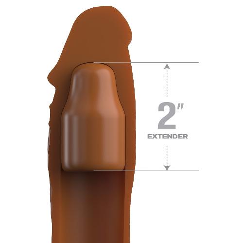 Gaines et Prolongateurs Extension de penis en silicone de 2p chair