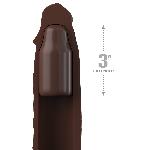 Gaines et Prolongateurs Extension de penis en silicone de 3p avec sangle marron