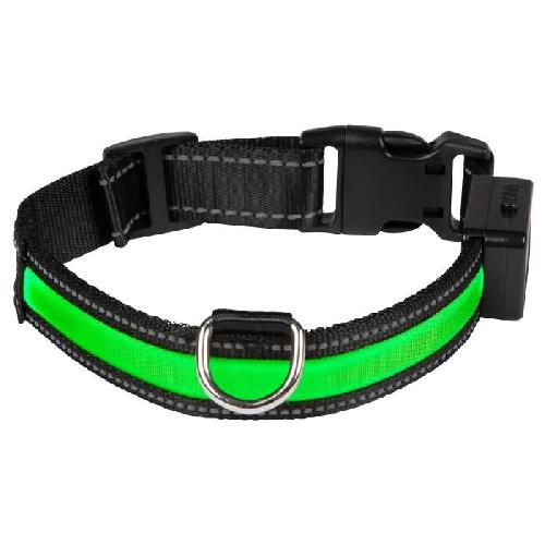 Collier EYENIMAL Collier lumineux Light Collar USB rechargeable L - Vert - Pour chien
