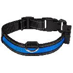 Collier EYENIMAL Collier lumineux Light Collar USB rechargeable M - Bleu - Pour chien