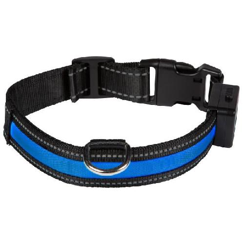 Collier EYENIMAL Collier lumineux Light Collar USB rechargeable M - Bleu - Pour chien