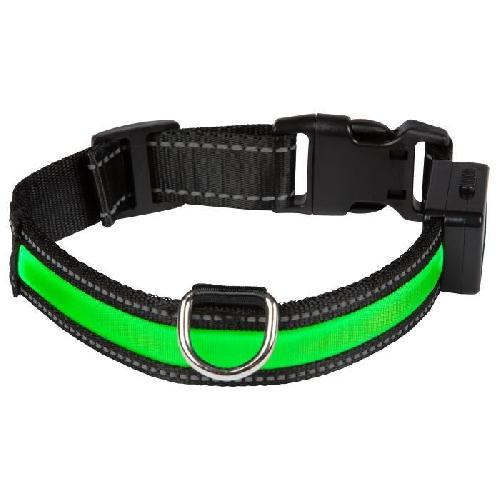 Collier EYENIMAL Collier lumineux Light Collar USB rechargeable S - Vert - Pour chien