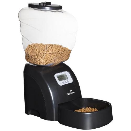 Distributeur D'aliment EYENIMAL Distributeur automatique 5 kg de croquettes 45x20x47 cm - Noir - Pour chat et petit chien