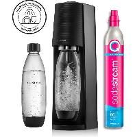 Fabrication Maison Machine a soda et eau gazeuse Sodastream TERRA Noire + 2 bouteilles compatibles Lave Vaisselle