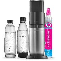 Fabrication Maison SODASTREAM Duo - Machine a Eau Petillante Noire - Pack 2 Bouteille 1L Compatible Lave-Vaisselle + 1 Recharge de Gaz 60L a Clipser