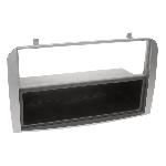 Facade autoradio 1DIN compatible avec Alfa Romeo 147 ap05 - argent clair - Vide poche