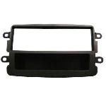Facade autoradio 1DIN compatible avec DACIA LODGY ap12 - GRIS FONCE - avec vide poche