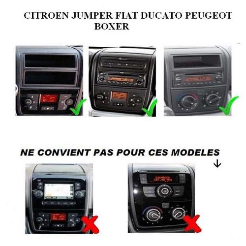 Supports Autoradio de Roger Facade autoradio 1DIN compatible avec Fiat Ducato Peugeot Boxer Citroen Jumper ap06 - RAF1511 - avec vide poche