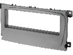 Supports Autoradio de Roger Facade autoradio 1DIN compatible avec Ford C-MAX 07-10 - Argent