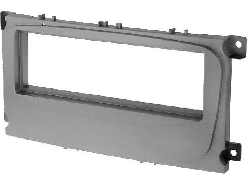 Supports Autoradio de Roger Facade autoradio 1DIN compatible avec Ford C-MAX 07-10 - Argent