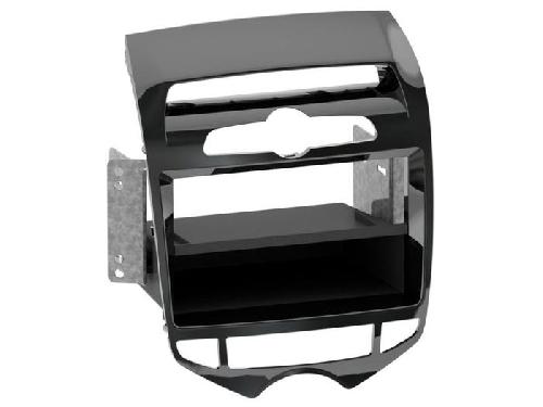 Facade autoradio Hyundai Facade autoradio 1DIN compatible avec Hyundai Ix20 clim auto 10-15 - noir - avec vide-poches