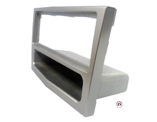 Supports Autoradio de Roger Facade autoradio 1din compatible avec Opel Zafira B 05-11 - Argent - avec vide poche