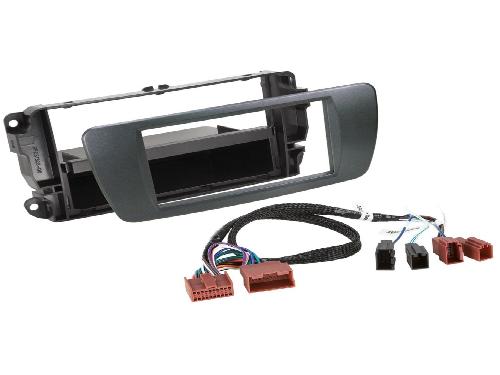 Supports Autoradio de Roger Facade autoradio 1DIN compatible avec Seat Ibiza 6J FL - Gris Galway