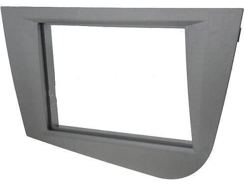 Supports Autoradio de Roger Facade autoradio 2527A compatible avec Seat Leon 05-12 - Argent Fonce