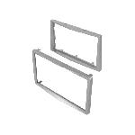 Facade autoradio 2DIN avec contour FA152.3A compatible avec Opel Antara Astra Corsa Zafira - shiny silver argent Facade autoradio 2DIN avec contour FA152.3A compatible avec Opel Antara Astra Corsa Zafira - shiny silver argent