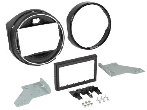 Supports Autoradio de Roger Facade autoradio 2DIN compatible avec BMW Mini ap14 Noir brillant
