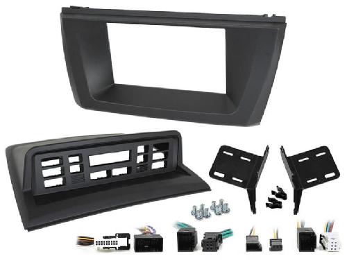 Supports Autoradio de Roger Facade autoradio 2DIN compatible avec BMW X3 03-10 Noir