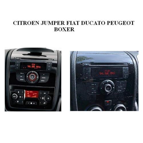 Supports Autoradio de Roger Facade autoradio 2Din compatible avec Citroen Jumper 11-15 - Noir laque