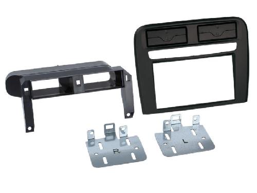 Supports Autoradio de Roger Facade autoradio 2DIN compatible avec Fiat Grande Punto 05-10 Noir