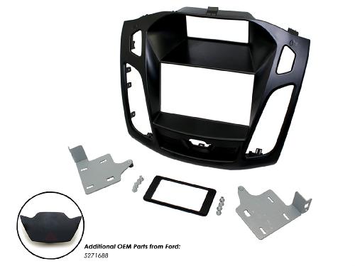Supports Autoradio de Roger Facade autoradio 2DIN compatible avec Ford Focus ap15 Noir