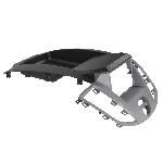 Supports Autoradio de Roger Facade autoradio 2DIN compatible avec Ford Transit V363 2015-2019 gris