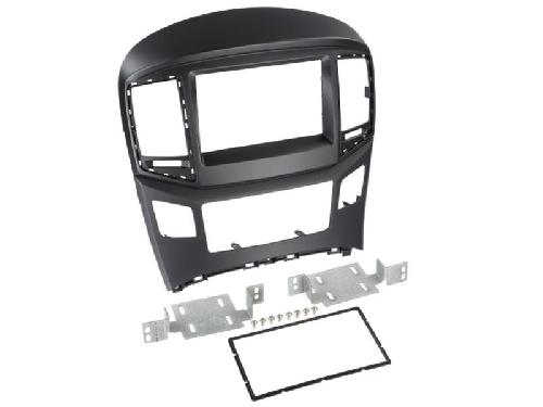 Supports Autoradio de Roger Facade autoradio 2DIN compatible avec Hyundai H1 ap15 Noir