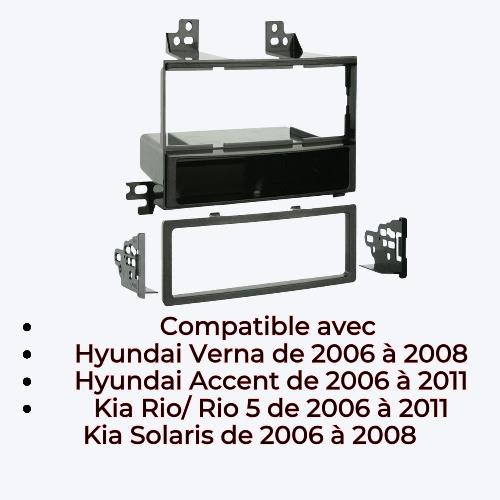 Facade autoradio Hyundai Facade autoradio 2DIN compatible avec Hyundai Verna Accent Solaris Kia Rio 06 11