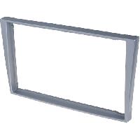 Facade autoradio 2Din compatible avec Opel Renault Suzuki - argent clair