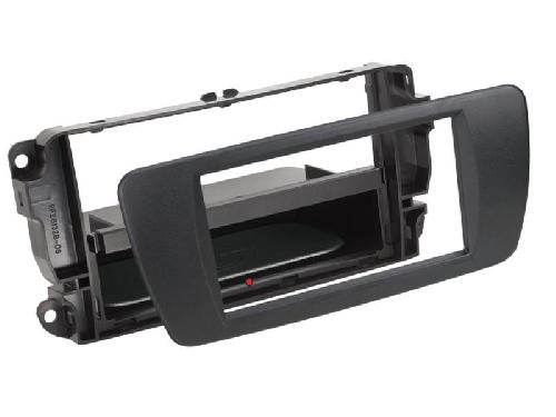 Facade autoradio Seat Facade autoradio 2DIN compatible avec Seat Ibiza ap08 Vide poche Induction Qi Noir Nit Rubber touch