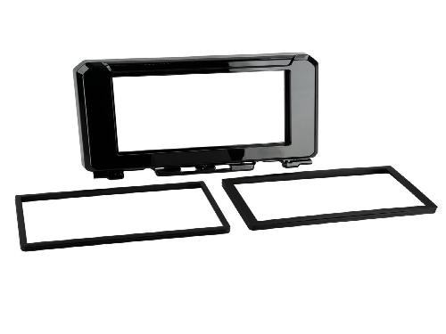 Supports Autoradio de Roger Facade autoradio 2DIN compatible avec Suzuki Jimny ap18 - Noir brillant