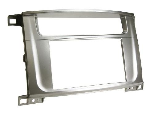 Supports Autoradio de Roger Facade autoradio 2DIN compatible avec Toyota Land Cruiser 100 Lexus LX-470 03-07 - Sans navigation Gris Argent
