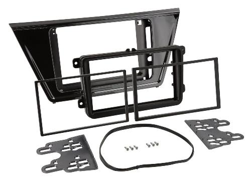 Supports Autoradio de Roger Facade autoradio 2DIN compatible avec VW Touran 15-21 - Noir brillant