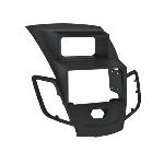 Facade autoradio compatible avec Ford Fiesta 6 - Noir - avec afficheur