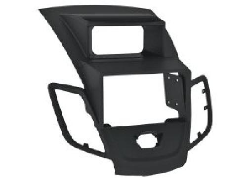Supports Autoradio de Roger Facade autoradio compatible avec Ford Fiesta 6 - Noir - avec afficheur